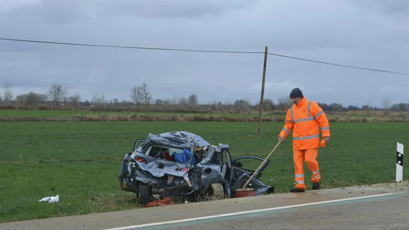 Imagen del coche siniestrado