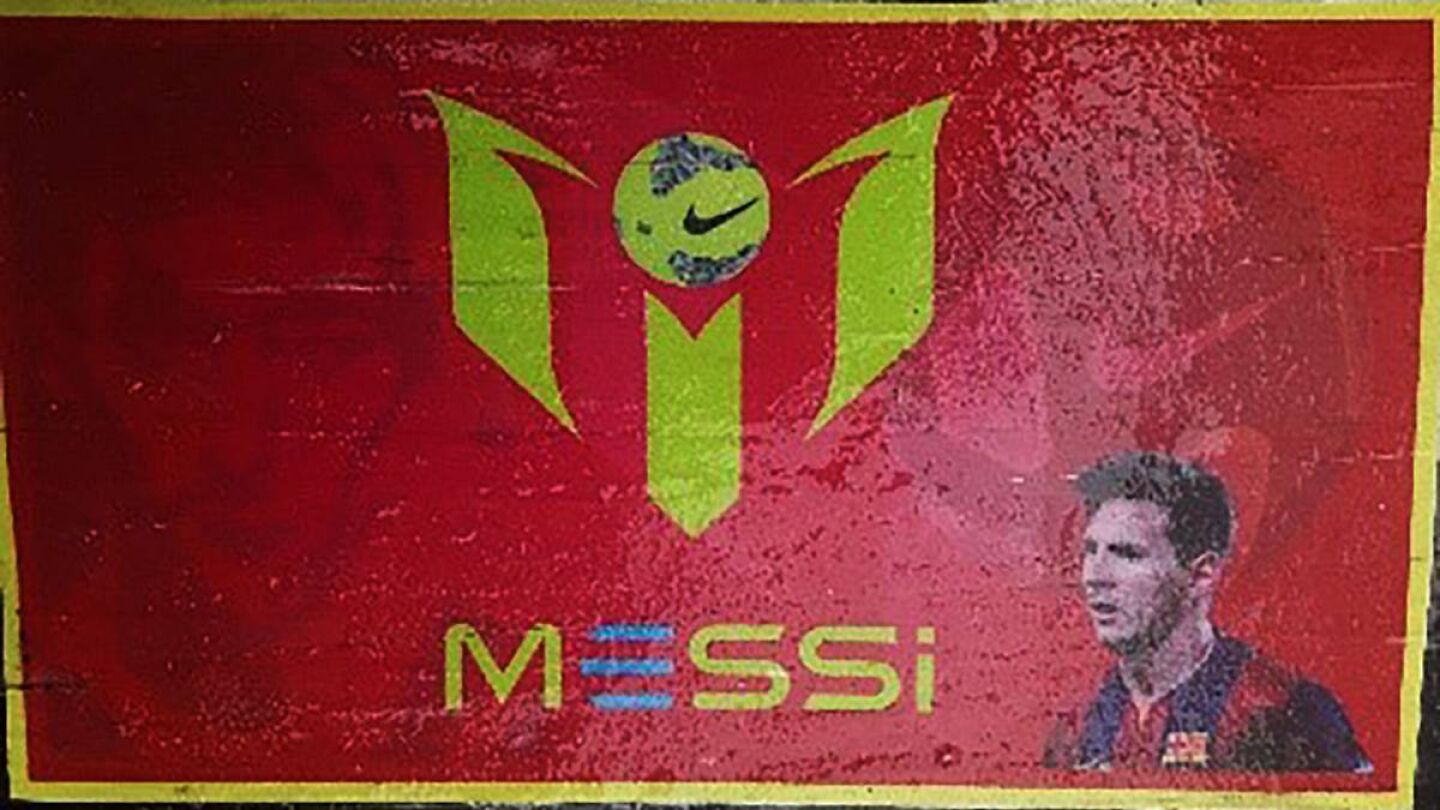 Paquete de coca&iacute;na con la cara de Messi
