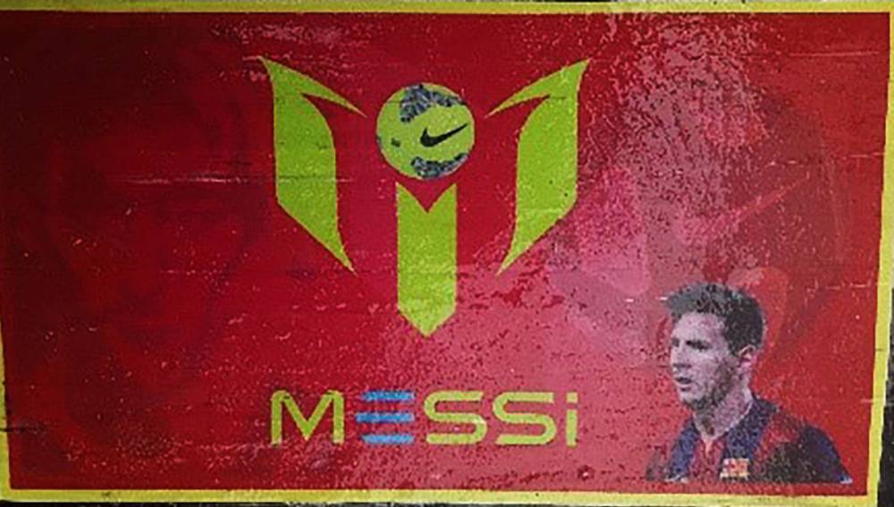 Paquete de cocaína con la cara de Messi