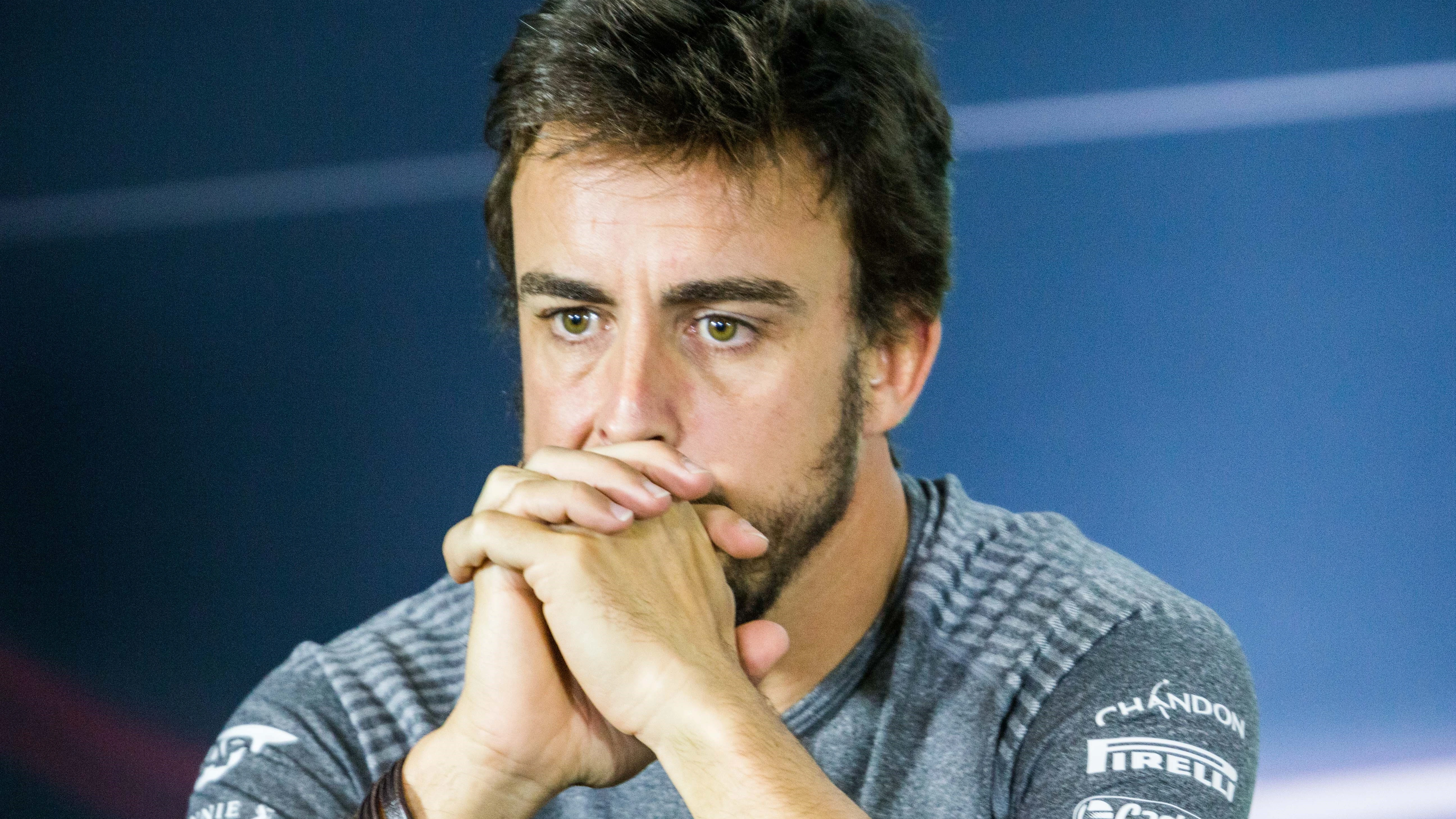 Fernando Alonso, en rueda de prensa