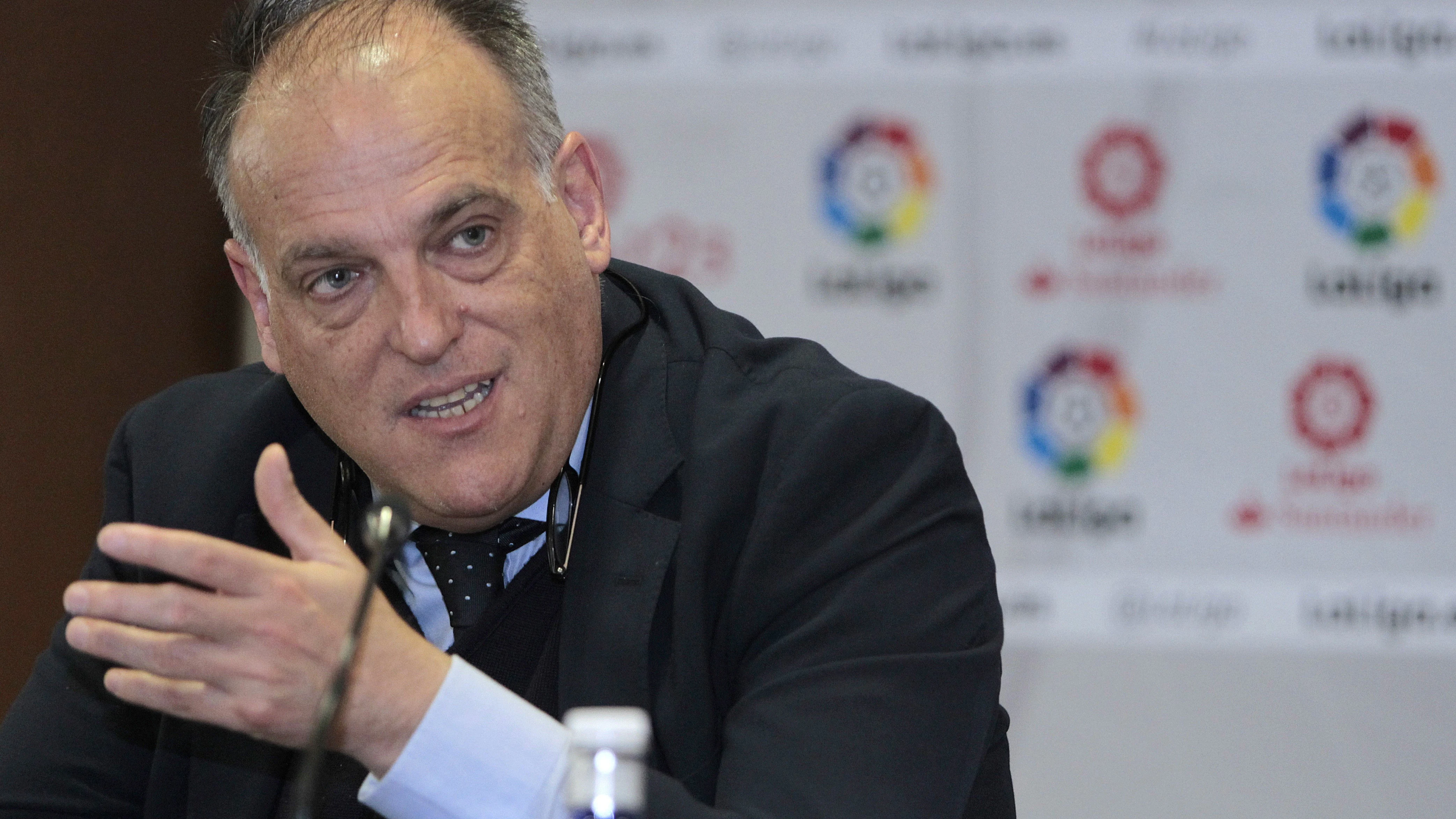 Javier Tebas en un acto de LaLiga