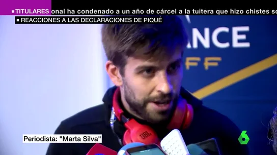Frame 46.44 de: Lluvia de reacciones a las palabras de Piqué: "¿Alguien se lo cree?" Frame 46.44 de: Lluvia de reacciones a las palabras de Piqué: "¿Alguien se lo cree?"