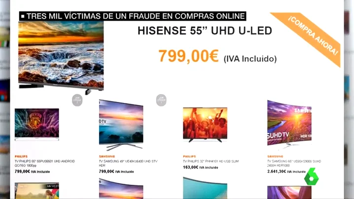 Frame 9.724558 de: Cambiaban de página constantemente con productos a precio de ganga: la estafa que ha afectado a 3.000 personas por un fraude de compras online