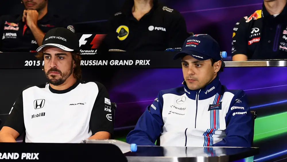 Massa y Alonso, en rueda de prensa