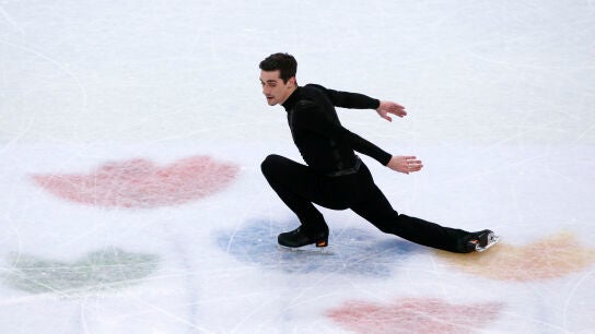 Javier Fern&aacute;ndez, durante el programa corto del Mundial de Helsinki