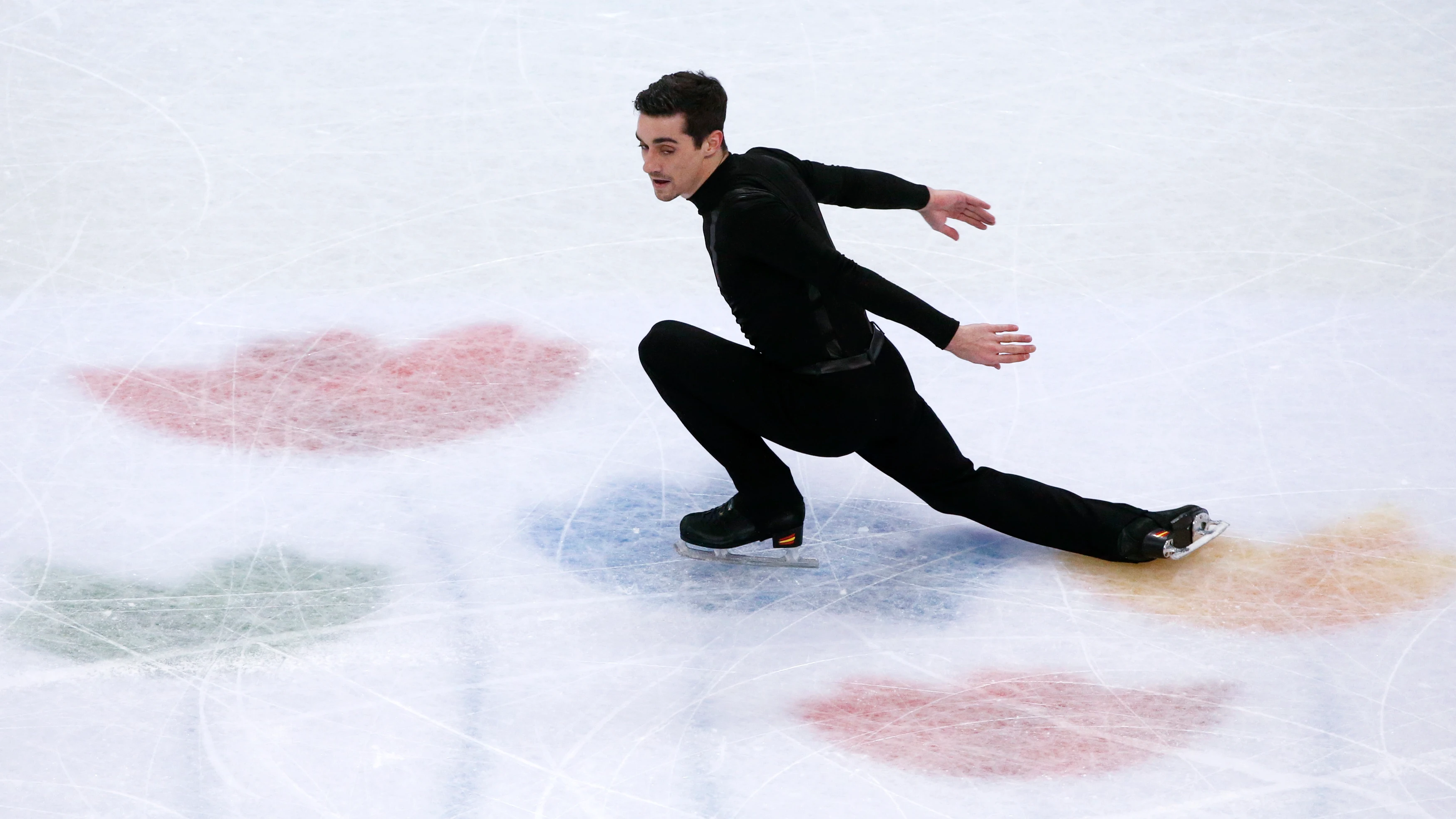 Javier Fernández, durante el programa corto del Mundial de Helsinki