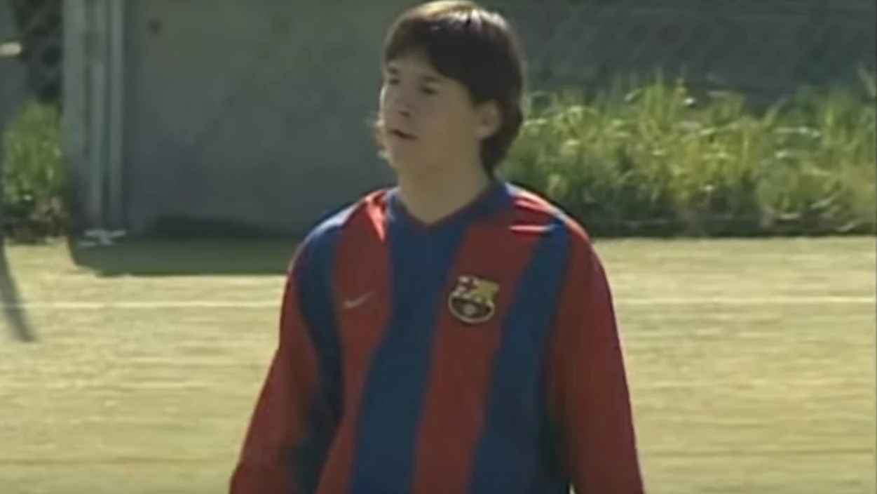 Leo Messi, con 15 años en el Barcelona Leo Messi, con 15 años en el Barcelona