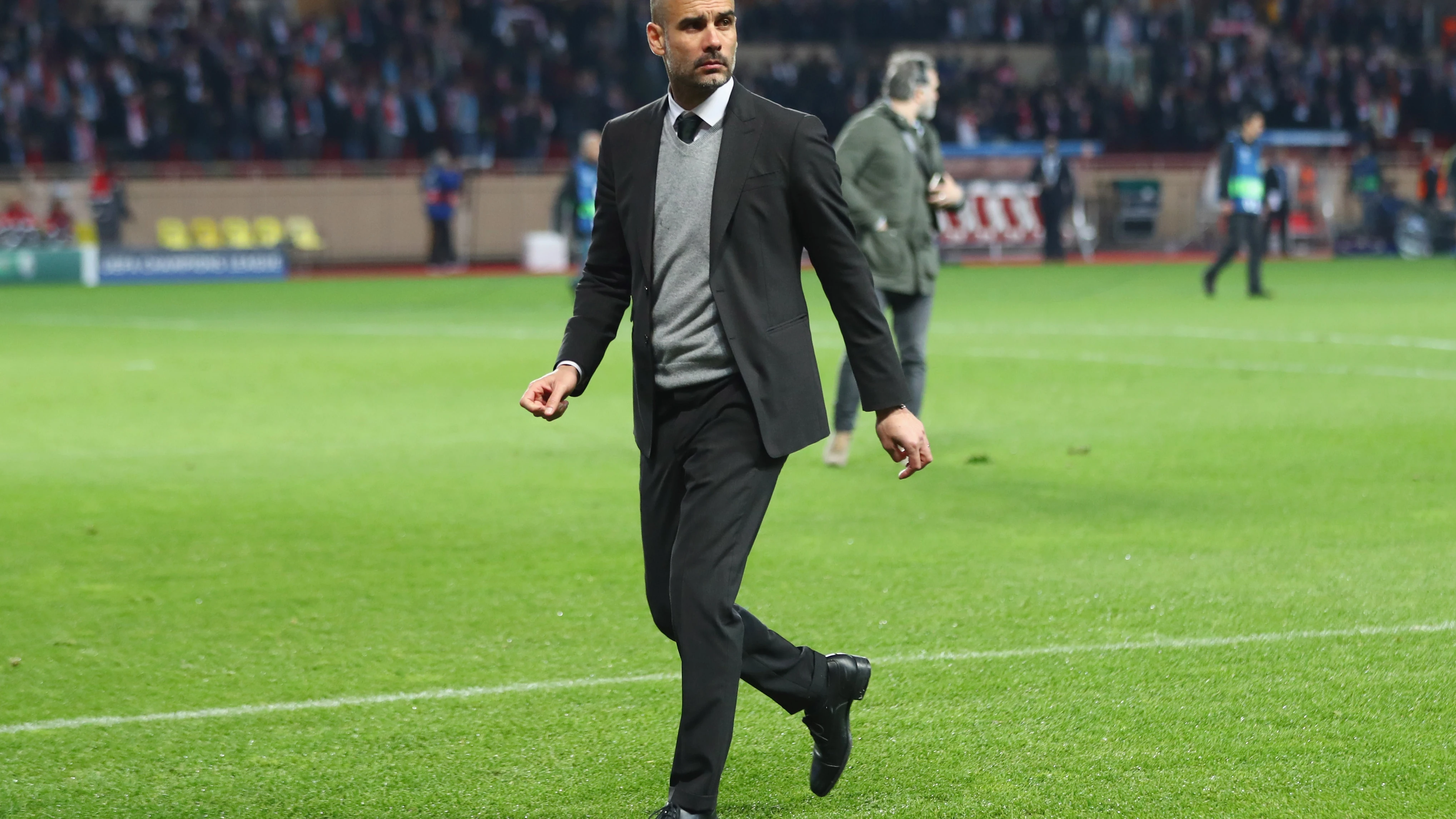 Pep Guardiola en un partido