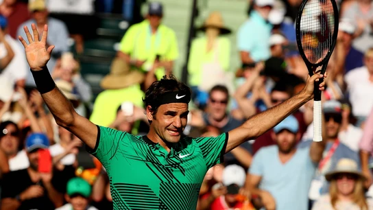 Roger Federer celebra la victoria ante Berdych Roger Federer celebra la victoria ante Berdych