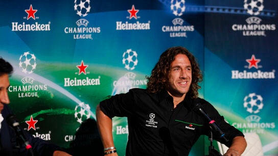 Carles Puyol, en un acto promocional en Bogot&aacute;