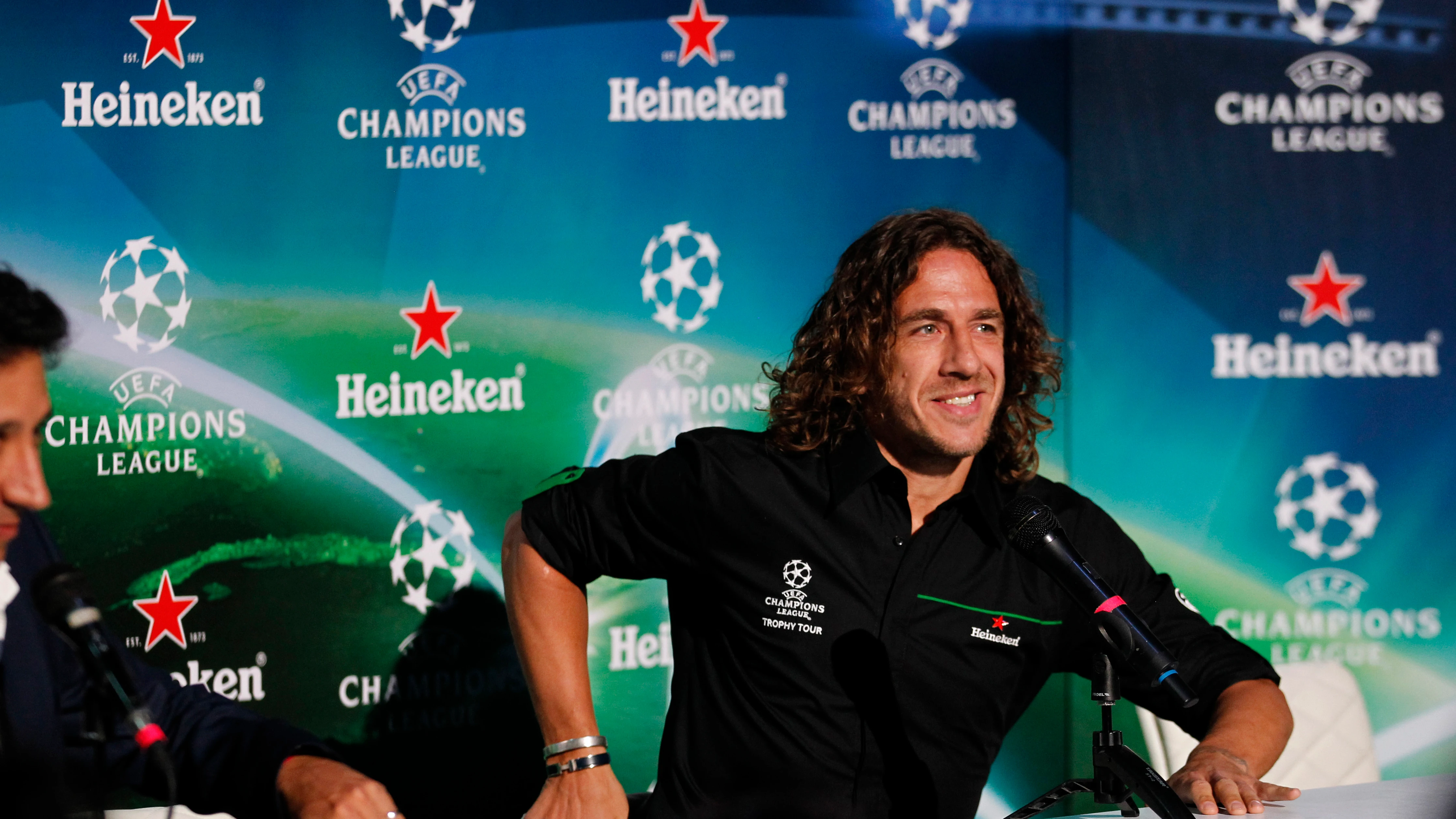 Carles Puyol, en un acto promocional en Bogotá