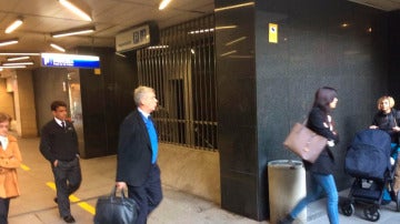 Ángel María Villar a su llegada al  Juzgado de lo social número dos de Madrid