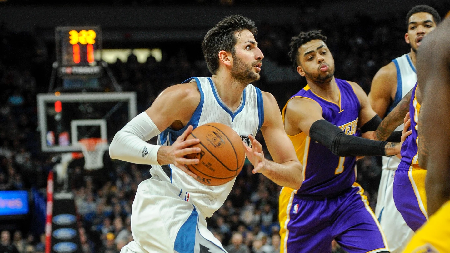 Ricky Rubio, en acción ante los Lakers Ricky Rubio, en acción ante los Lakers