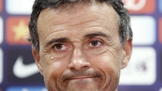 Luis Enrique, durante la rueda de prensa Luis Enrique, durante la rueda de prensa