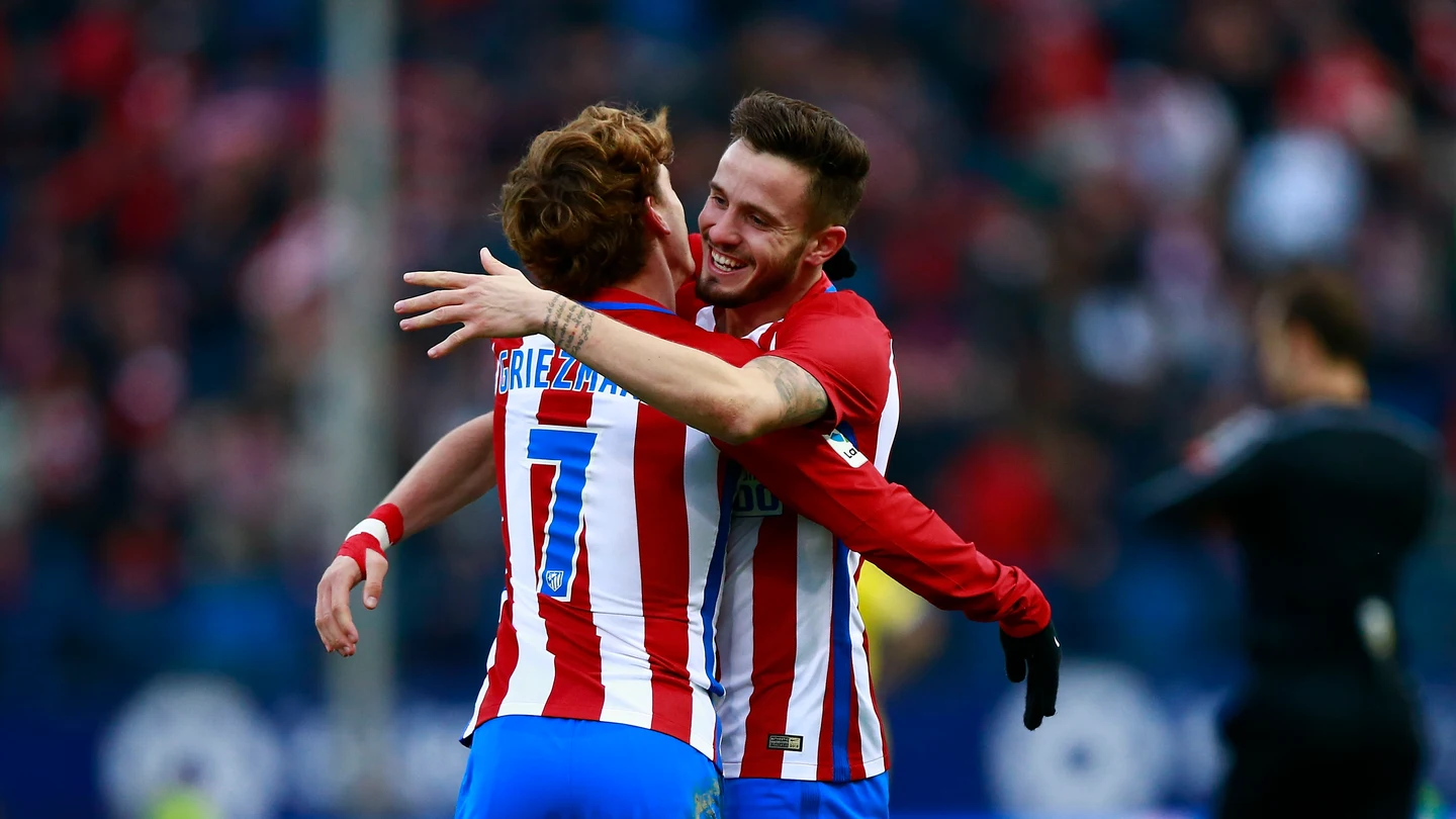 Sául celebrando un gol Griezmann Sául celebrando un gol Griezmann