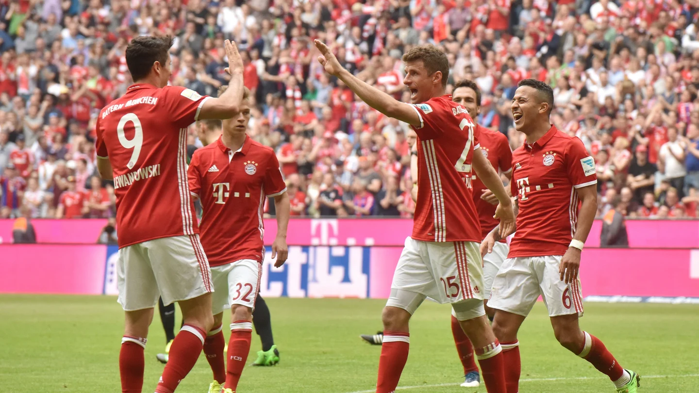 El Bayern de Múnich celebrando uno de los goles El Bayern de Múnich celebrando uno de los goles