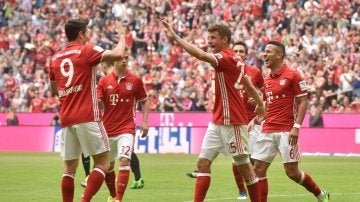 El Bayern de Múnich celebrando uno de los goles