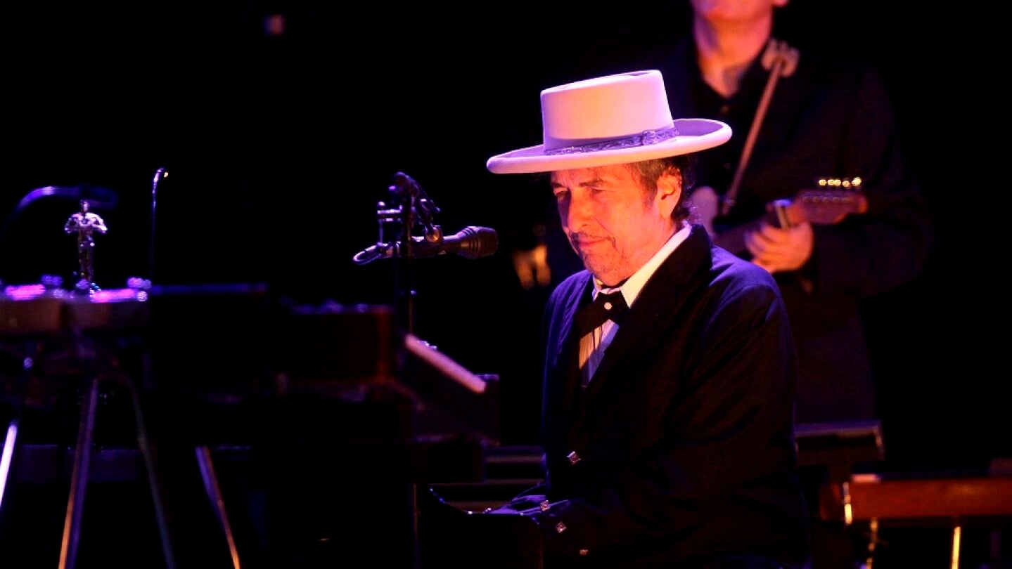 El m&uacute;sico Bob Dylan durante un concierto