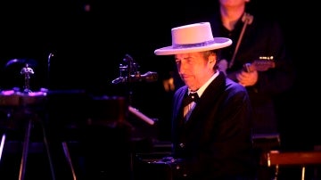 El músico Bob Dylan durante un concierto