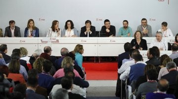 ista de la reunión que el Comité Federal del PSOE celebra en la sede de Ferraz, en Madrid