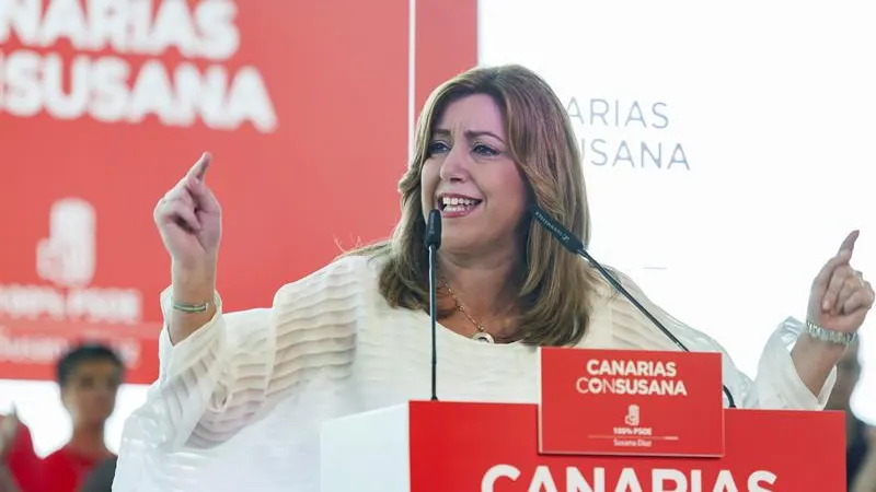 Susana Díaz, durante el acto celebrado en Santa Cruz de Tenerife