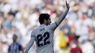 Isco celebra un gol