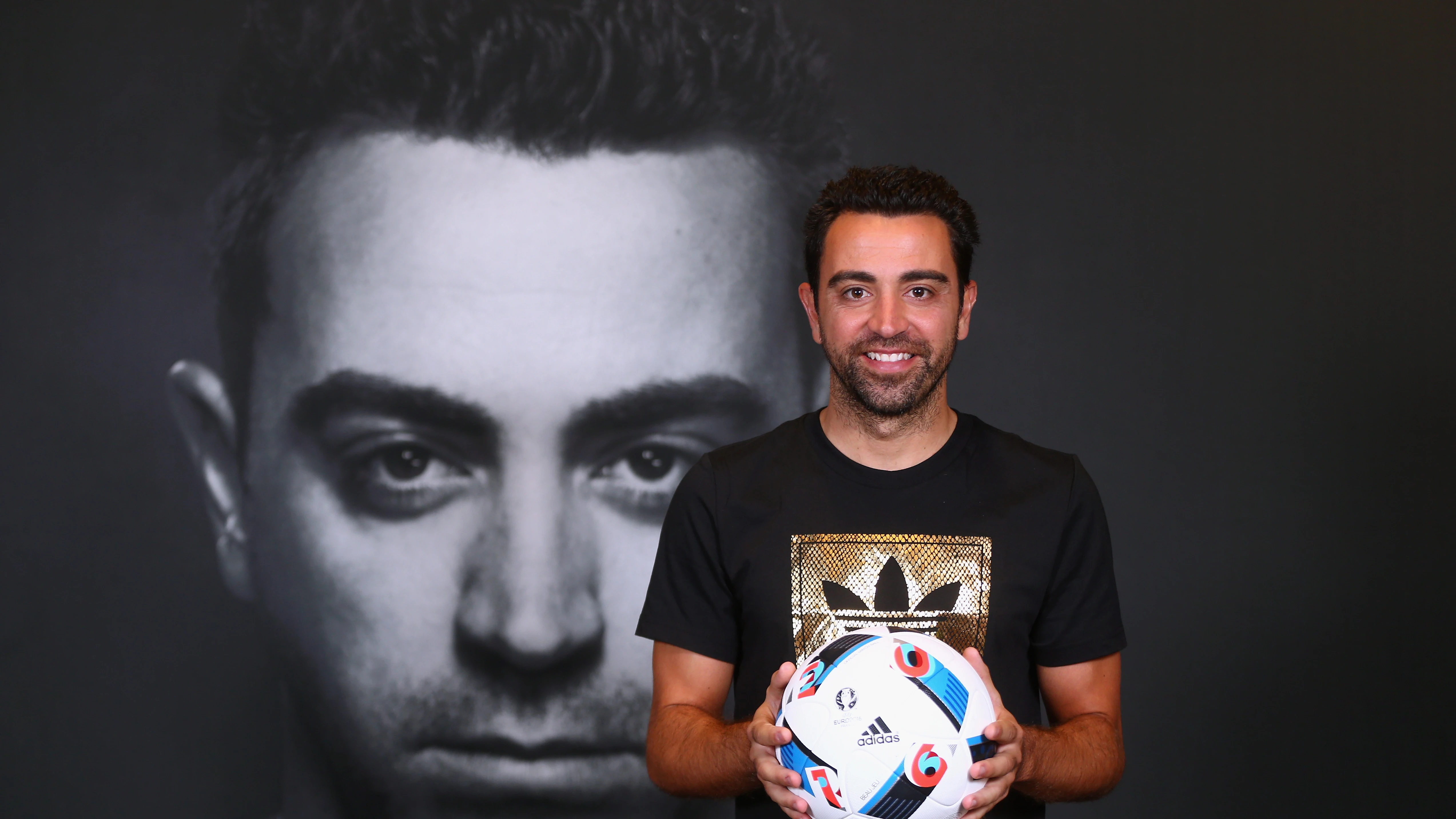 Xavi Hernández en un acto publicitario