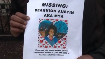 Un cartel denunciando la desaparición de la joven que fue violada en Chicago