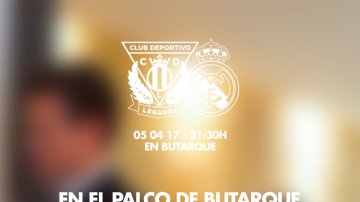 Cartel del Leganés para recibir al Real Madrid
