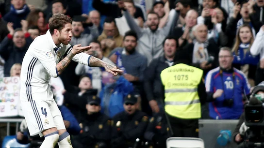 Sergio Ramos celebrando un gol Sergio Ramos celebrando un gol