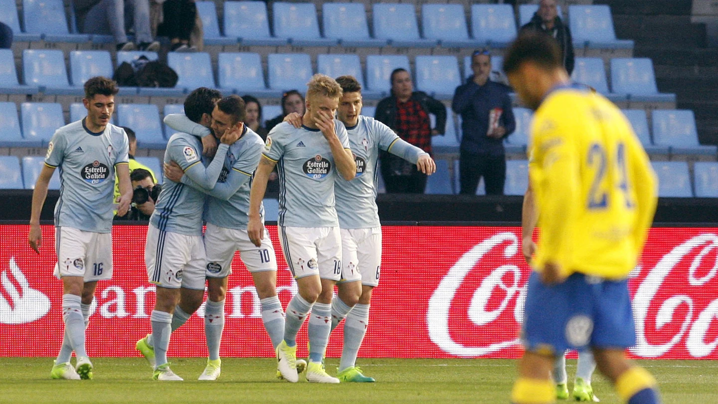 Los jugadores del Celta de Vigo celebran un gol Los jugadores del Celta de Vigo celebran un gol