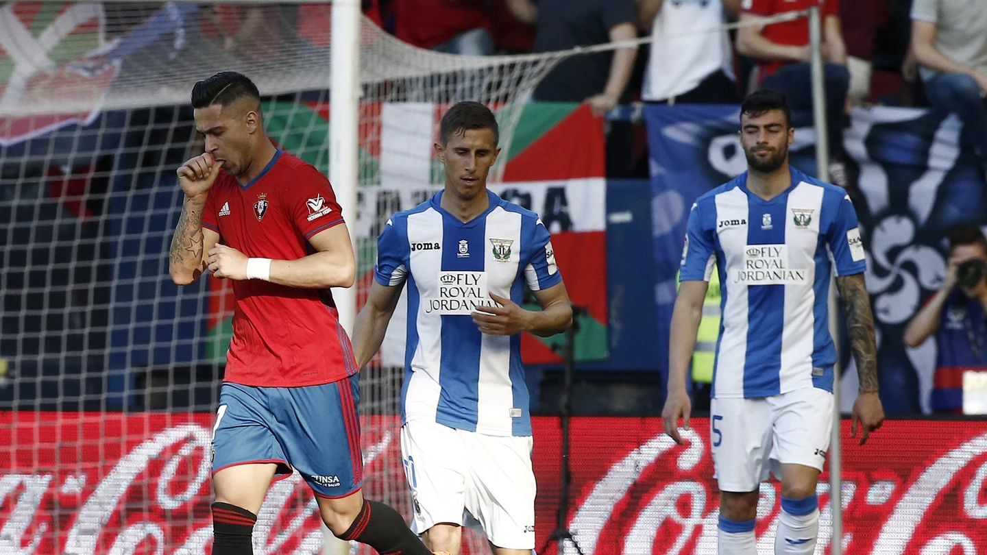 Sergio León celebra uno de sus goles con Osasuna Sergio León celebra uno de sus goles con Osasuna