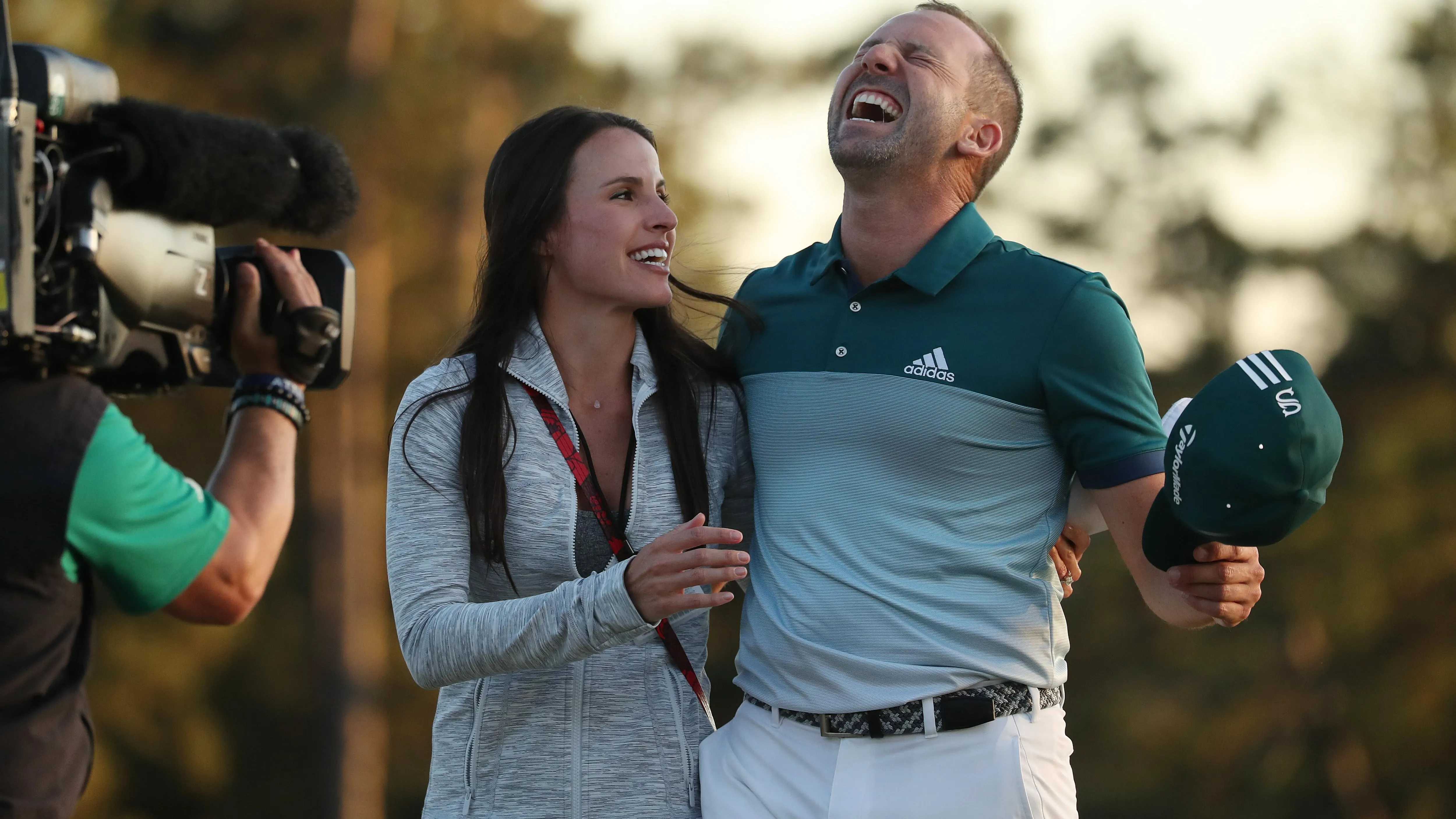 Sergio García celebra su victoria en el Masters de Augusta