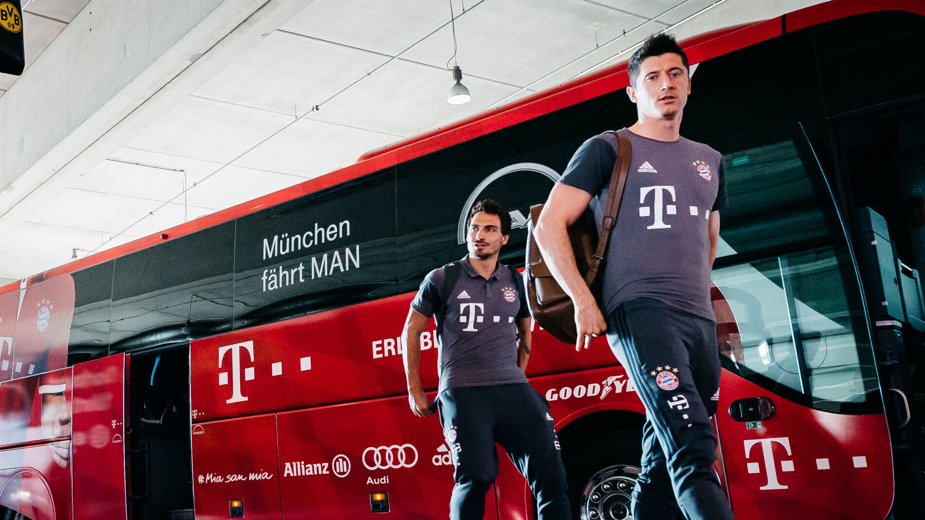 Lewandowski, antes de un partido frente al Bayern