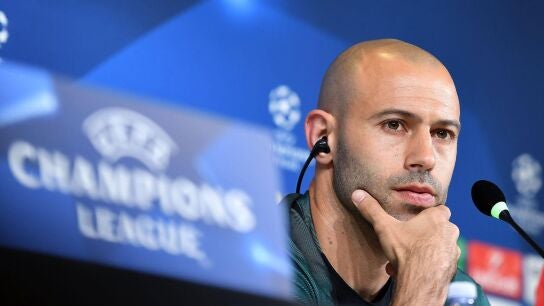 Mascherano, durante la rueda de prensa
