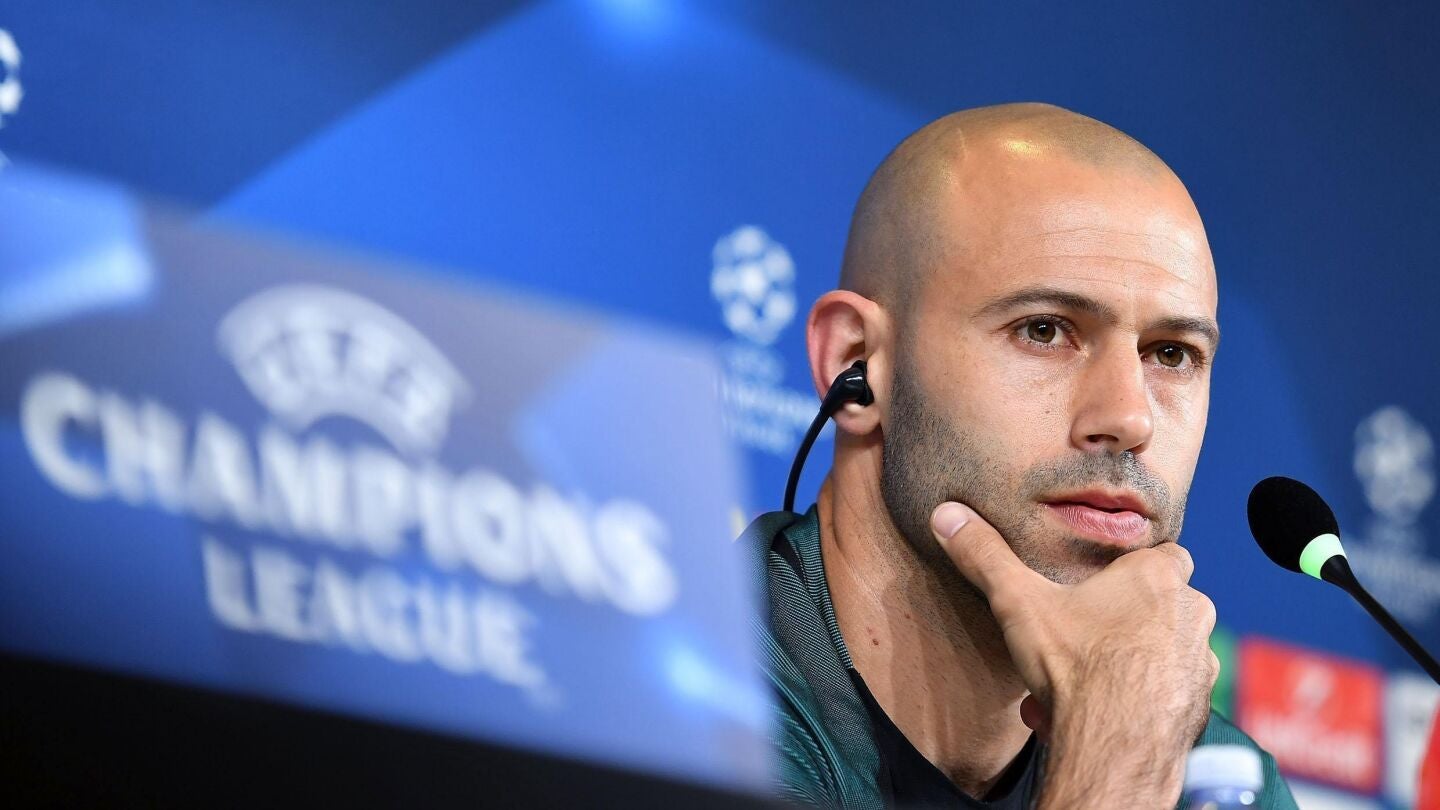 Mascherano, durante la rueda de prensa