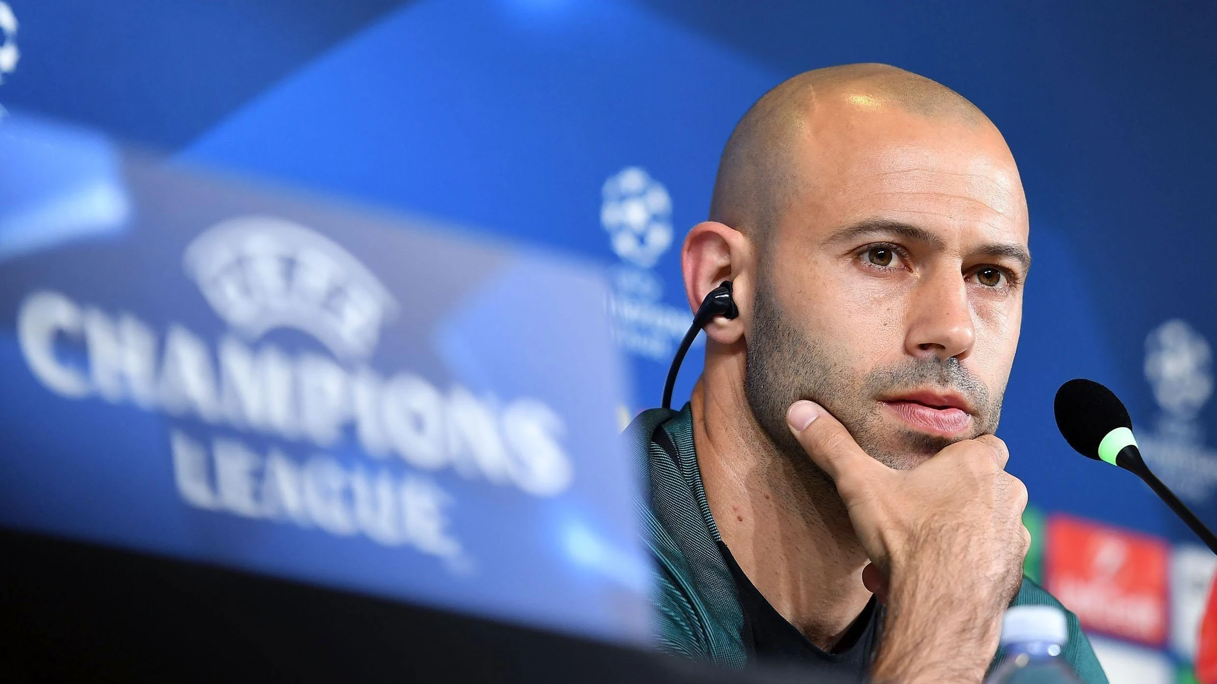 Mascherano, durante la rueda de prensa