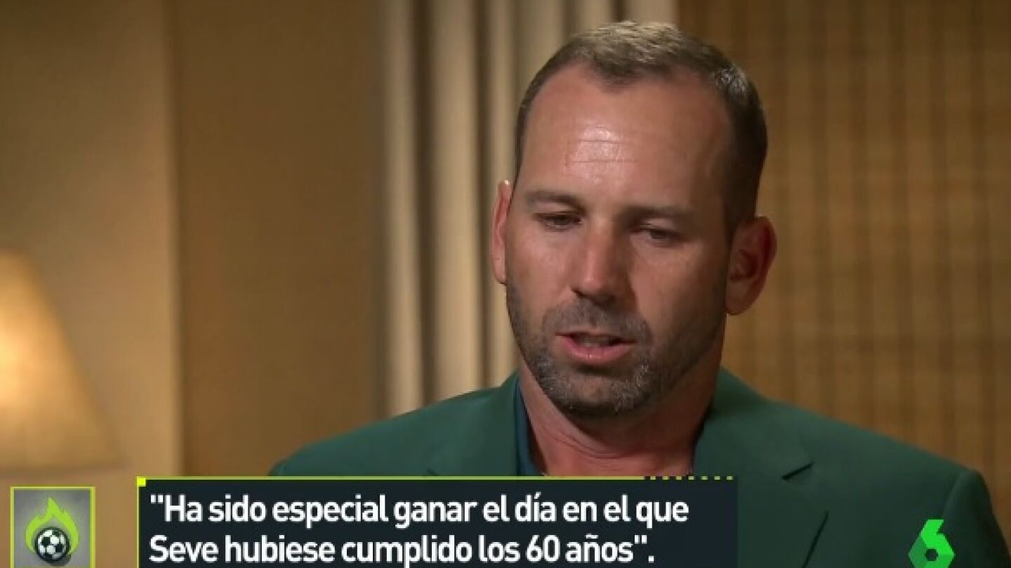 Sergio Garc&iacute;a, tras ganar el Masters de Augusta