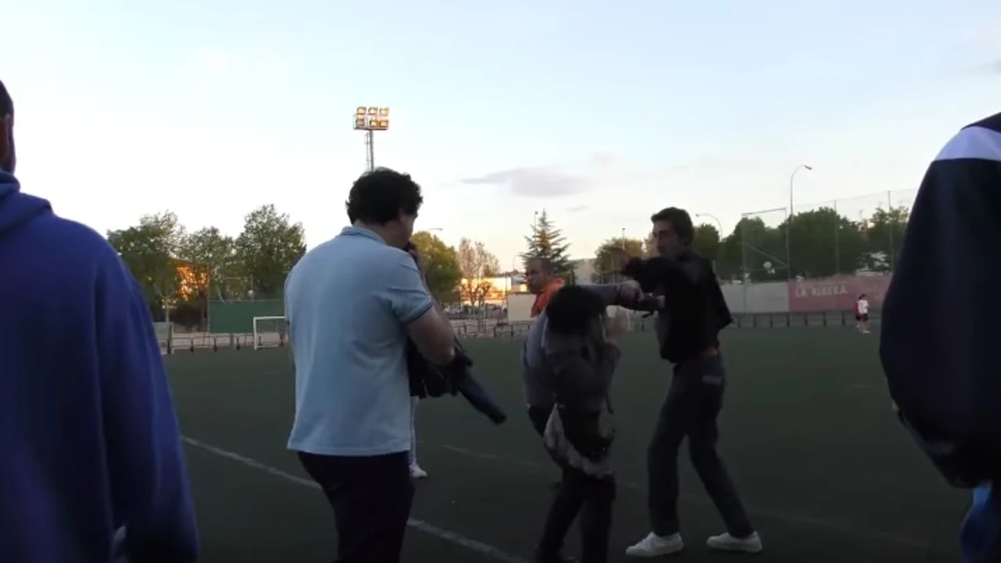 Pelea entre padres en un campo en Logroño Pelea entre padres en un campo en Logroño