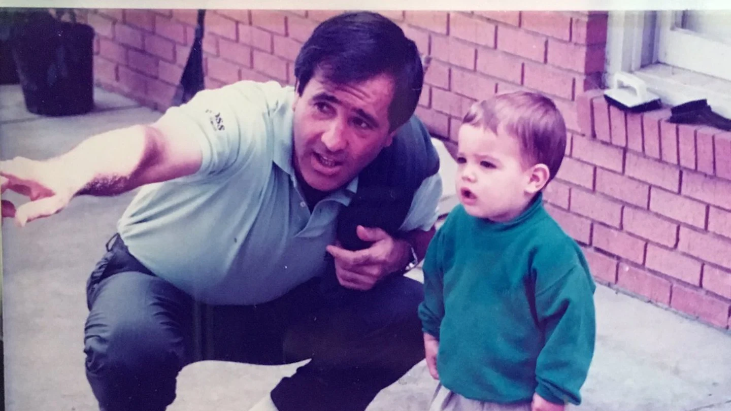 Seve Ballestero con su hijo Javier Seve Ballestero con su hijo Javier