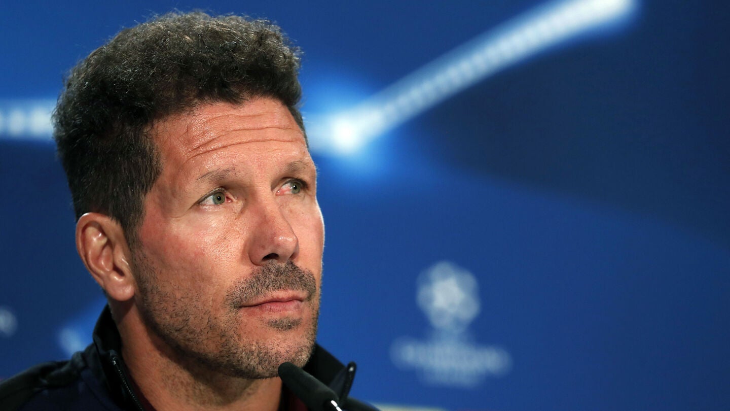 Simeone durante la rueda de prensa