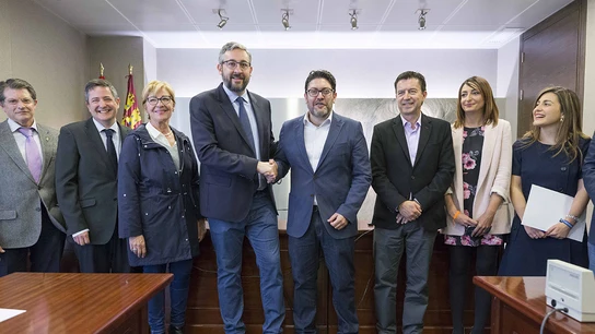 Reunión del PP y Ciudadanos en Murcia Reunión del PP y Ciudadanos en Murcia
