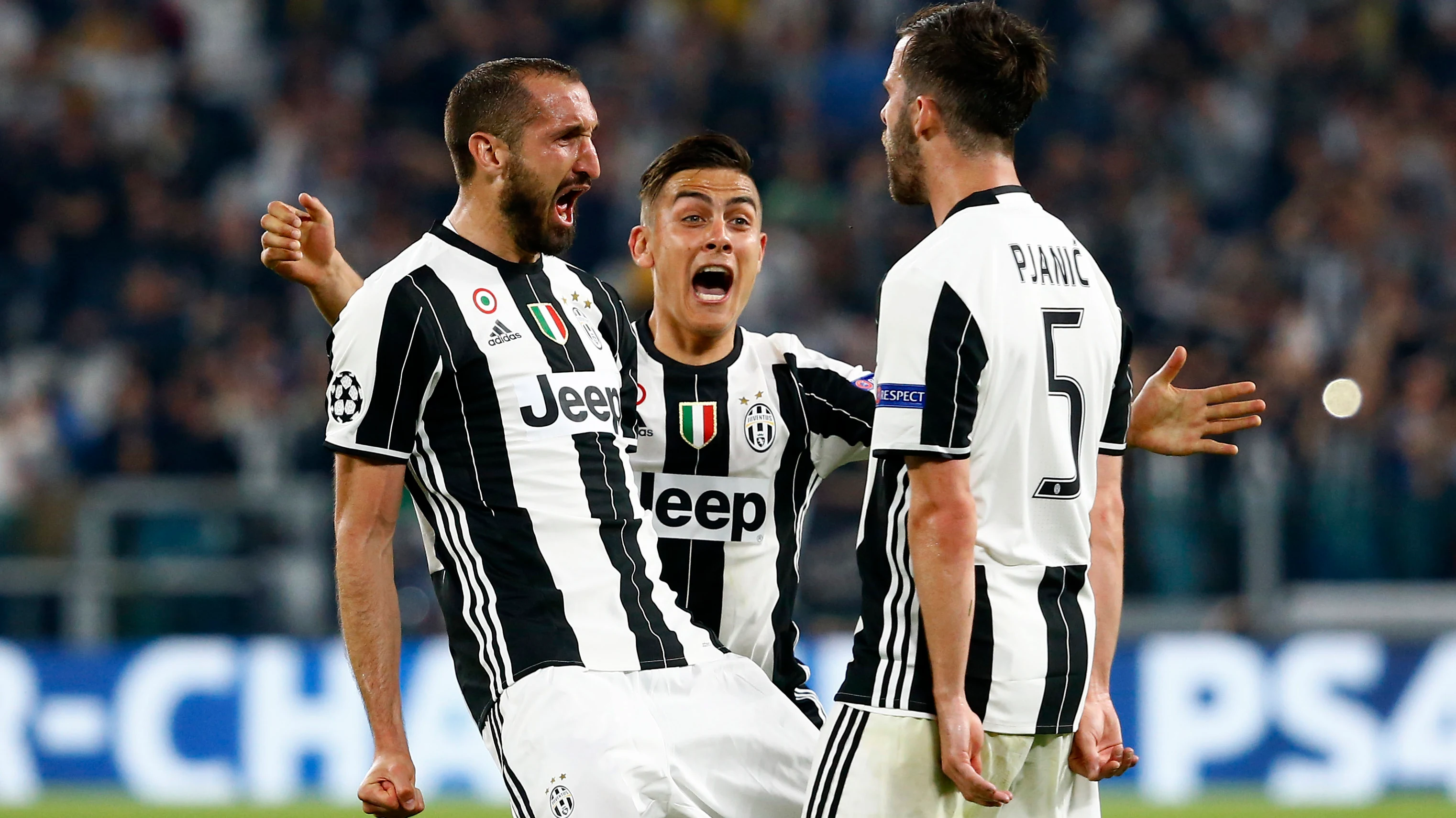 Los jugadores de la Juventus celebrando un gol