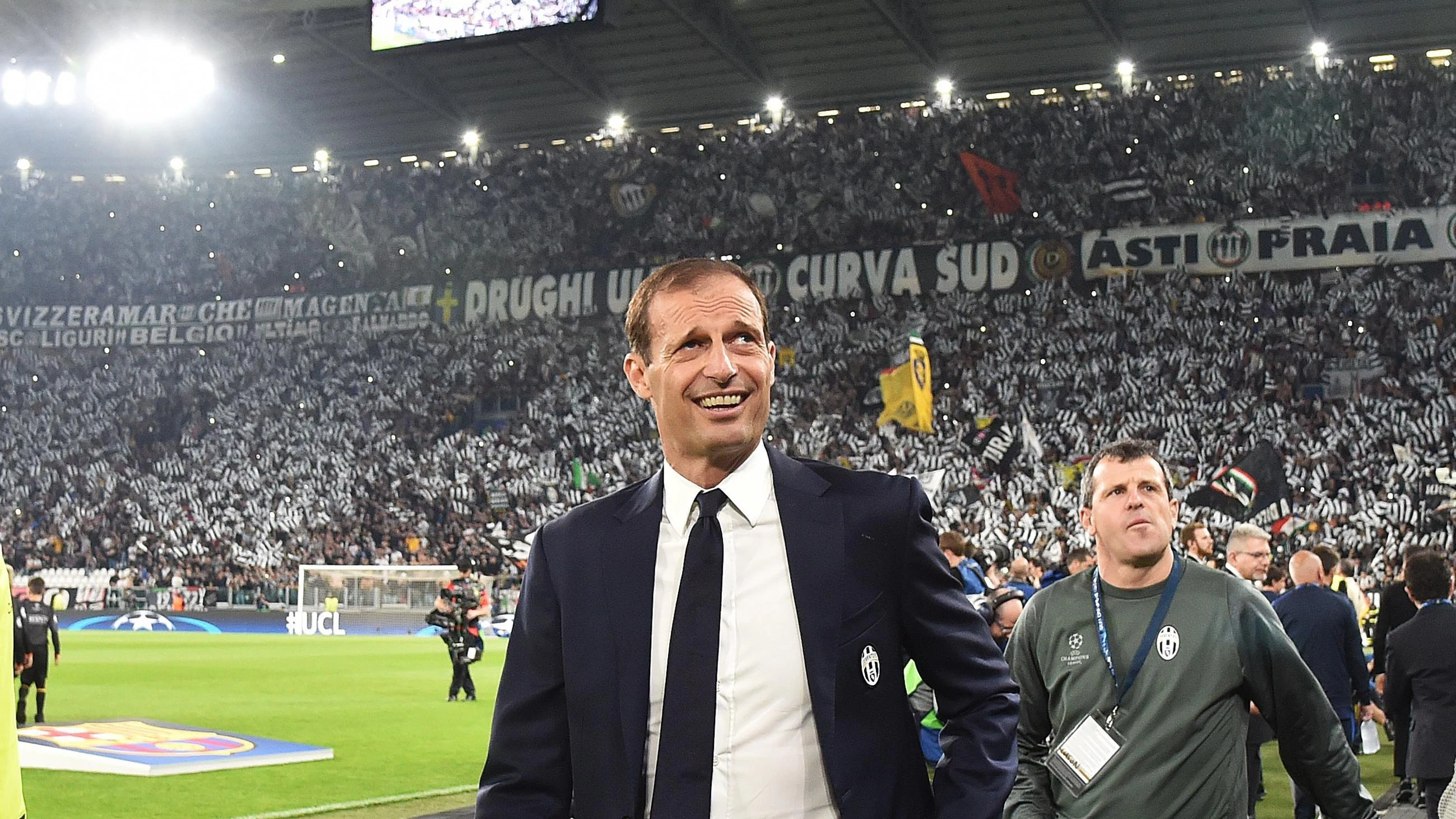 Allegri durante el partido