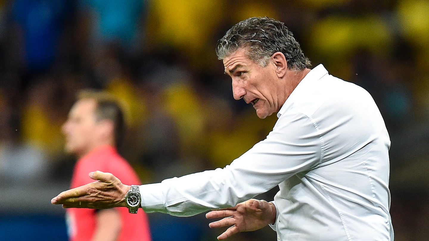 Bauza, en un partido de la selección argentina Bauza, en un partido de la selección argentina