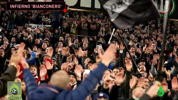 Ambiente en la grada del Juventus Stadium