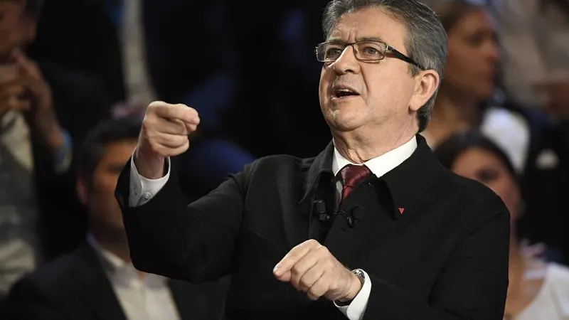 El presidente de La France Insoumise (LFI), Jean-Luc Melenchon