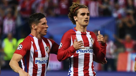 Griezmann, celebra un gol al Leicester Griezmann, celebra un gol al Leicester