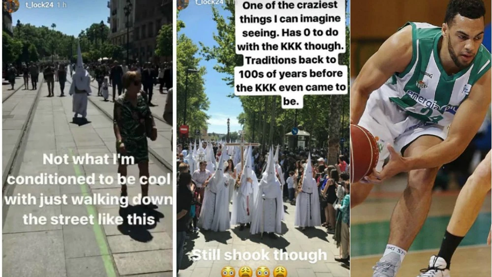 Trent Lockett confunció la Semana Santa con el Ku Klux Klan Trent Lockett confunció la Semana Santa con el Ku Klux Klan
