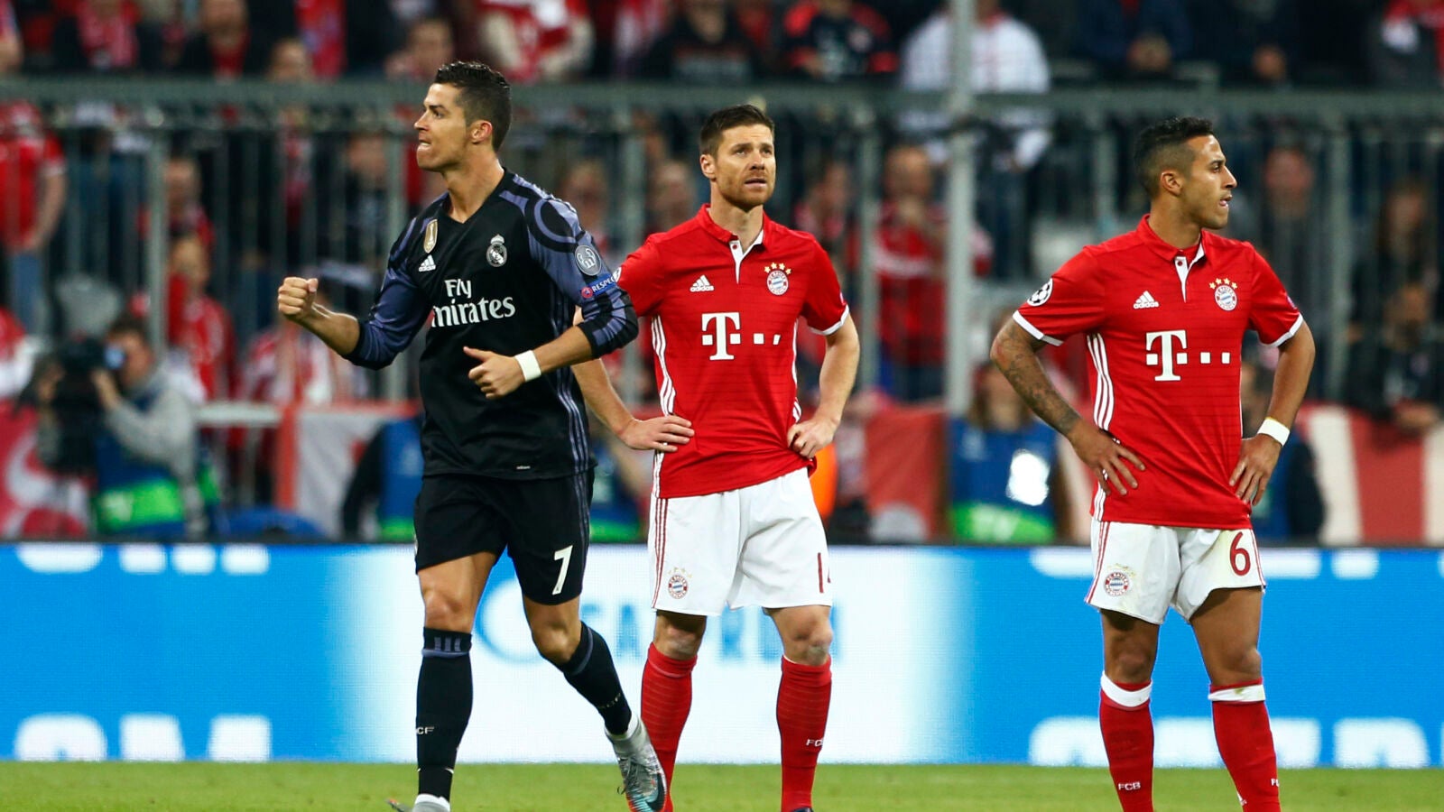 Cristiano Ronaldo celebra su gol al Bayern de M&uacute;nich